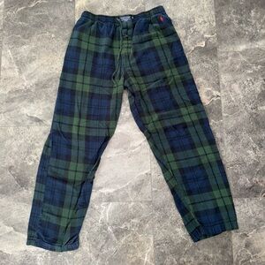 Polo Ralph Lauren Green And Blue Pajama Bottoms Size Medium